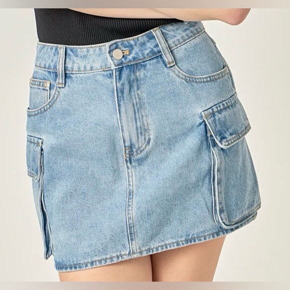 ENGLISH FACTORY Denim Mini Skirt - Picture 1 of 4